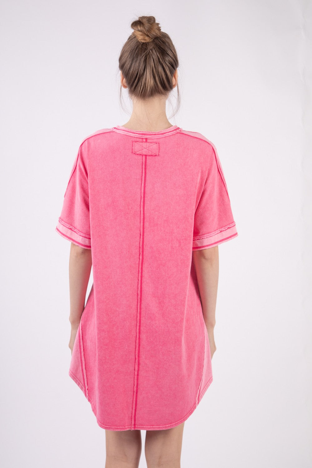 Kayla Hot Pink T-Shirt Dress