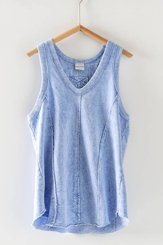 Blue French Terry Tank