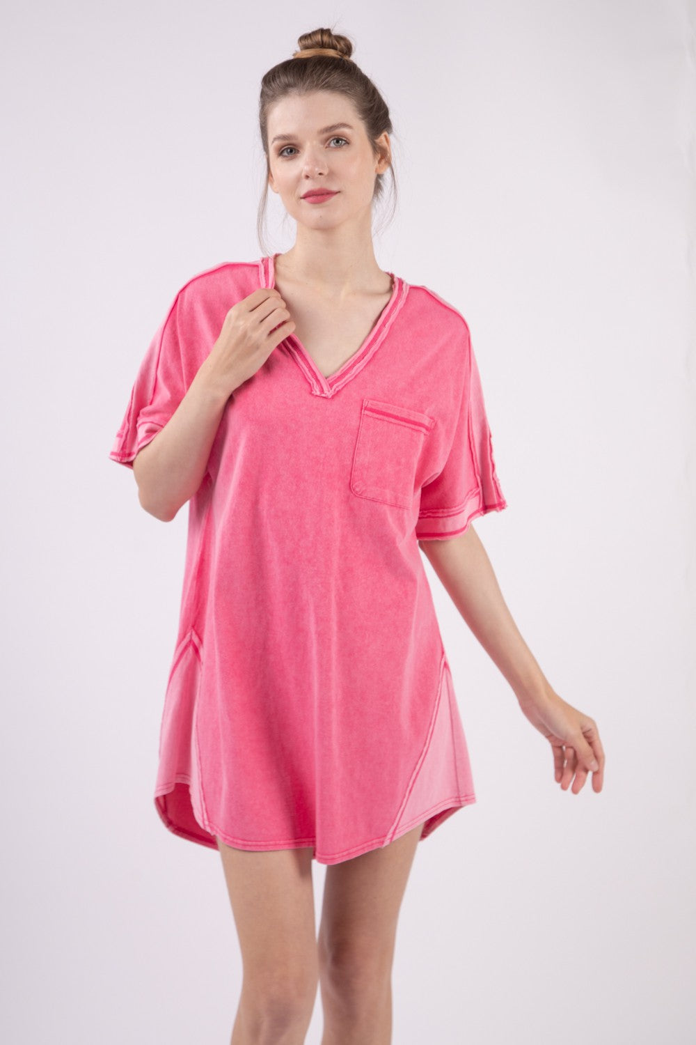 Kayla Hot Pink T-Shirt Dress