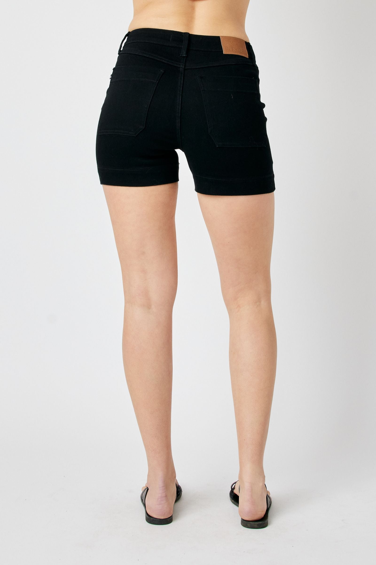 Willow Judy Blue Button Fly Shorts