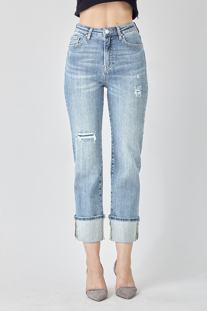Risen Jeans High-Rise Wide Straight Jeans RDP5204