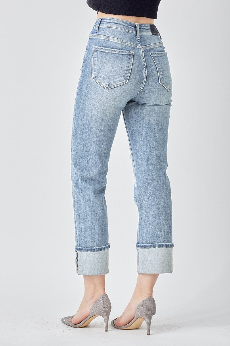 Risen Jeans High-Rise Wide Straight Jeans RDP5204