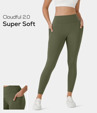 Halara Cloudful™ 2.0 Side Pocket Yoga Leggings  Winter Moss