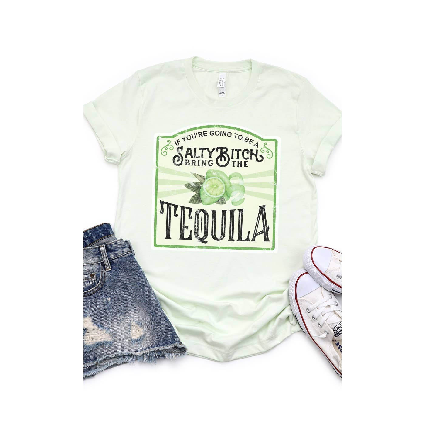 Salty Bitch Bring Tequila Graphic Tee