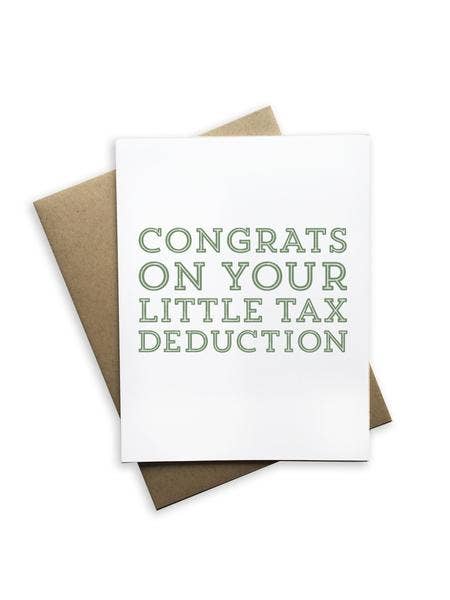 Congrats On Your Tax Deduction Notecard