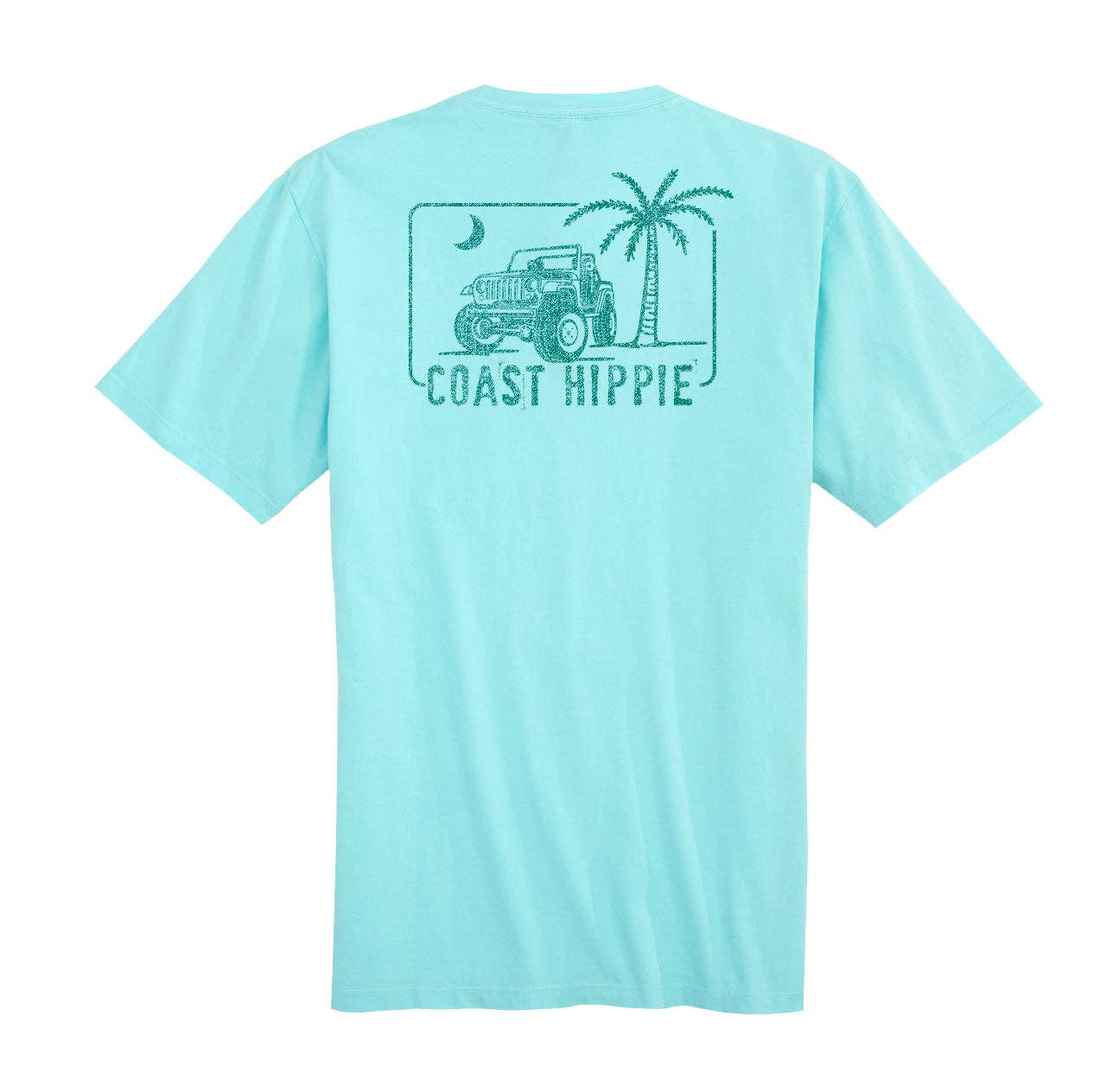 Coastal Hiippie Aqua Palm Jeep